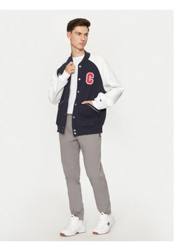 Champion Bluza 220443 Granatowy Loose Fit. Kolor: niebieski. Materiał: bawełna