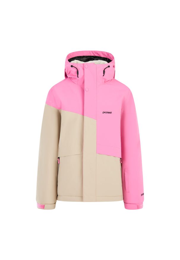 Dziewczęca kurtka narciarska Protest Elodia. Kolor: wielokolorowy, czerwony, różowy. Sezon: zima. Sport: narciarstwo