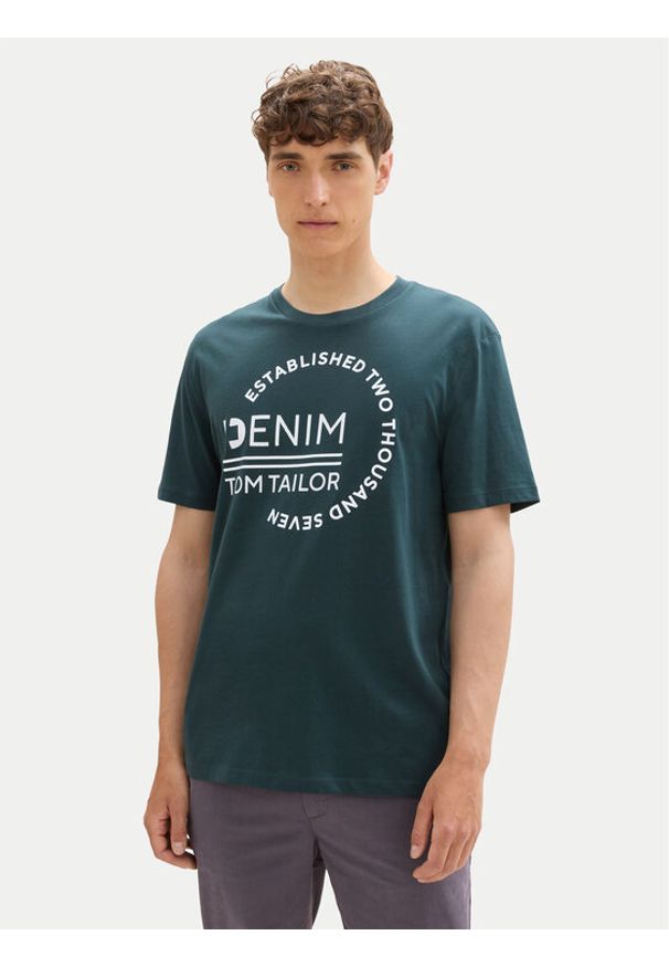 Tom Tailor Denim T-Shirt 1043491 Zielony Regular Fit. Kolor: zielony. Materiał: bawełna