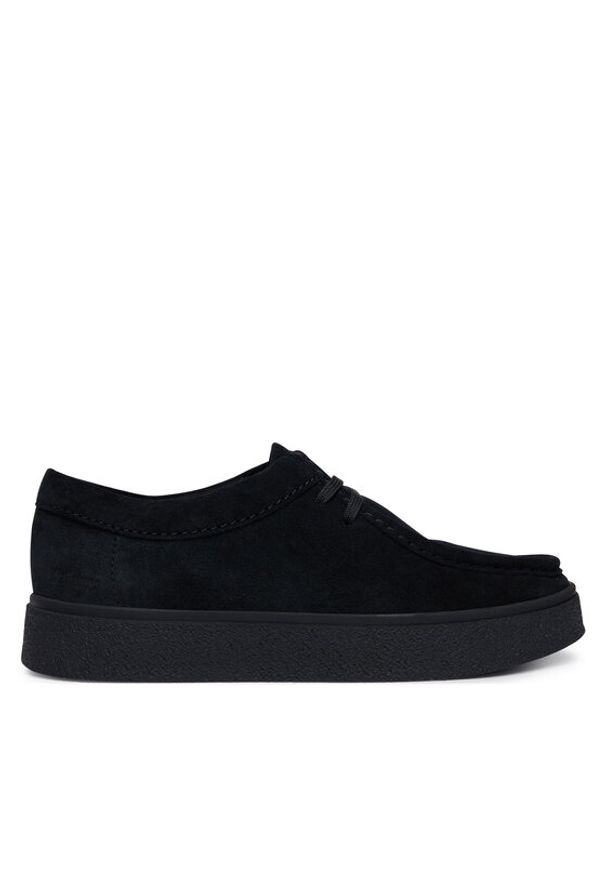 Clarks Półbuty Boxbee Walla 26328022 Czarny. Kolor: czarny. Materiał: skóra, zamsz
