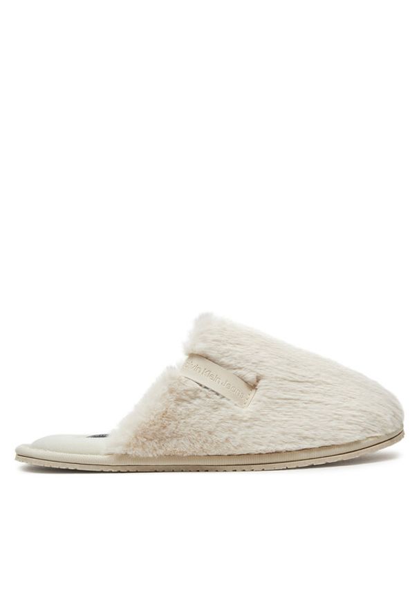 Calvin Klein Jeans Kapcie Hotel Slipper Fur After Glow YW0YW01593 Écru. Materiał: materiał