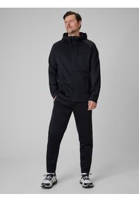 4f - 4F Bluza treningowa regular szybkoschnąca męska - czarna M. Okazja: na co dzień. Kolor: czarny. Długość rękawa: raglanowy rękaw. Styl: casual, sportowy #2