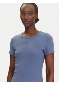 Tommy Jeans T-Shirt Essential DW0DW17383 Niebieski Slim Fit. Kolor: niebieski. Materiał: bawełna #4