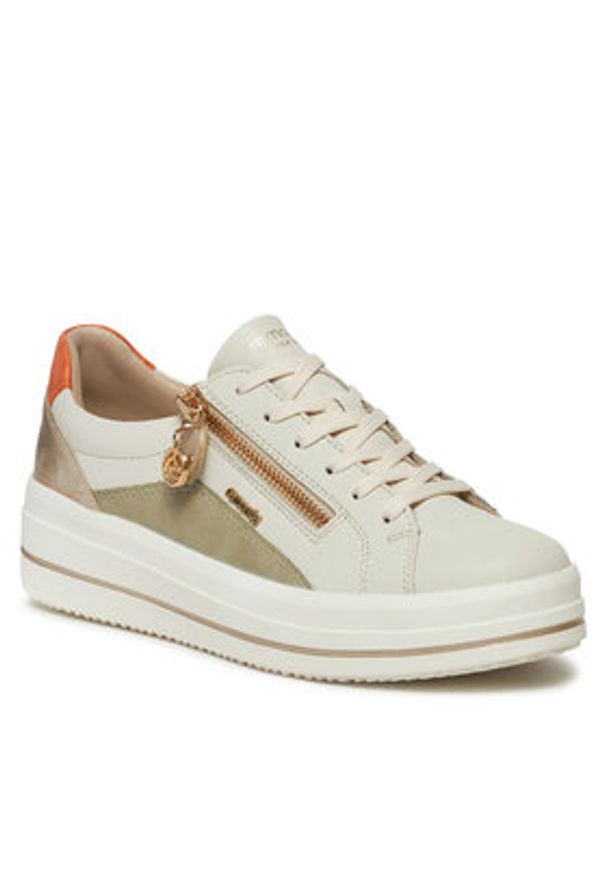 Remonte Sneakersy D1C01-81 Biały. Kolor: biały. Materiał: skóra