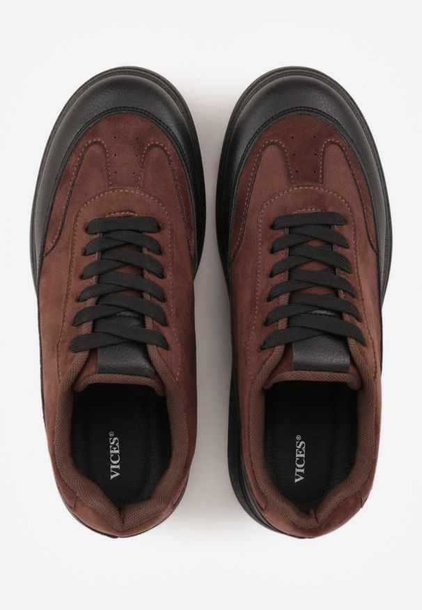 Born2be - Brązowe Sneakersy VICES na Platformie w Stylu lat 90. Donah. Kolor: brązowy. Sezon: lato. Obcas: na platformie