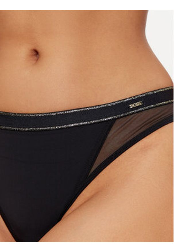 BOSS Stringi Brenda 50520422 Czarny. Kolor: czarny. Materiał: syntetyk