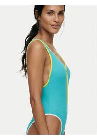 Seafolly Strój kąpielowy Beach Bound Retro 11170-072 Turkusowy. Kolor: turkusowy. Materiał: syntetyk #4