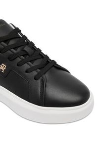TOMMY HILFIGER - Tommy Hilfiger Sneakersy Th Chic Platform FW0FW09396 Czarny. Kolor: czarny. Materiał: skóra. Obcas: na platformie #6