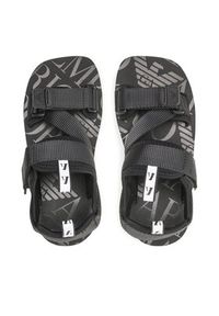 Emporio Armani Sandały X4P113 XN170 K001 Czarny. Kolor: czarny. Materiał: materiał