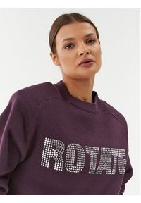 ROTATE Sweter Firm 1111522816 Fioletowy Relaxed Fit. Kolor: fioletowy. Materiał: bawełna