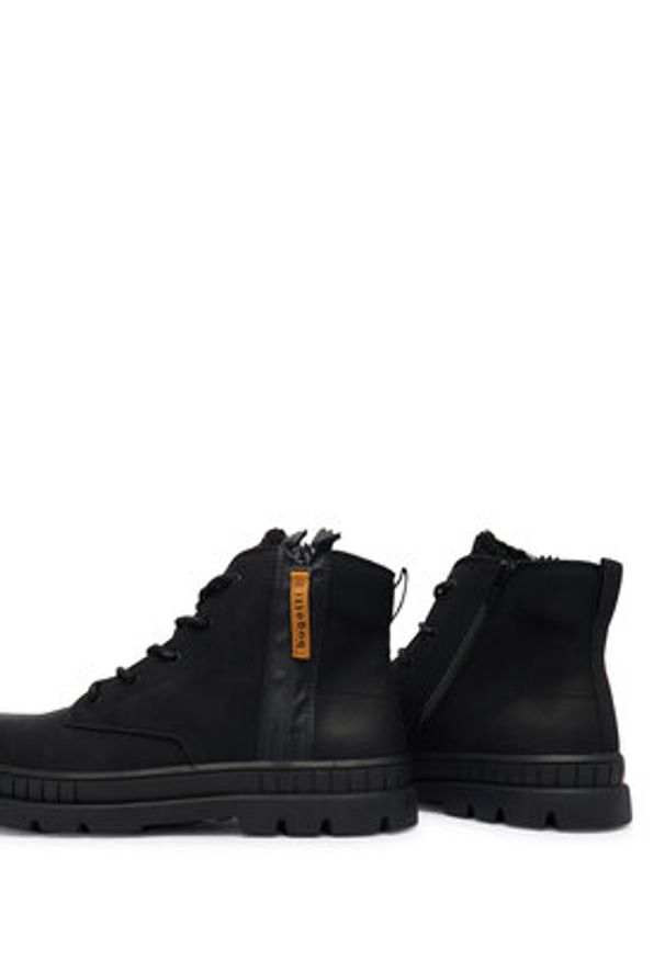 Bugatti Trapery 325-AGB54-5000 Czarny. Kolor: czarny. Materiał: skóra