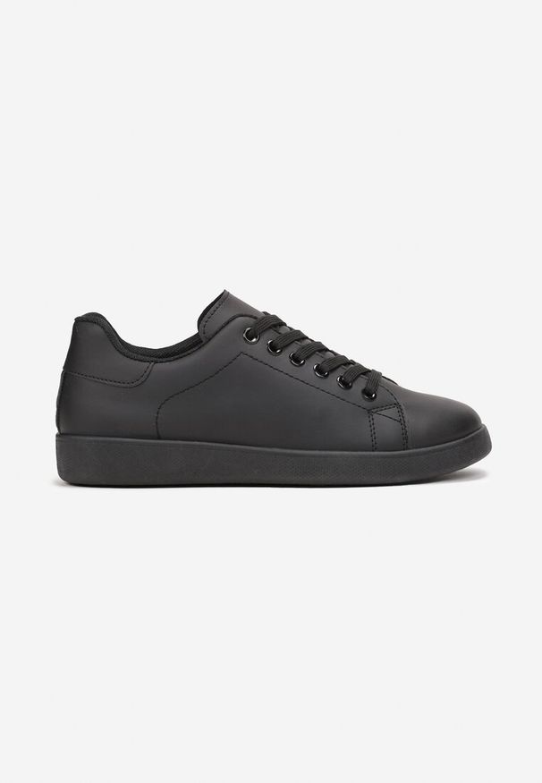 Born2be - Czarne Sneakersy na Płaskiej Podeszwie z Okrągłym Noskiem Tamiaha. Nosek buta: okrągły. Kolor: czarny. Obcas: na płaskiej podeszwie