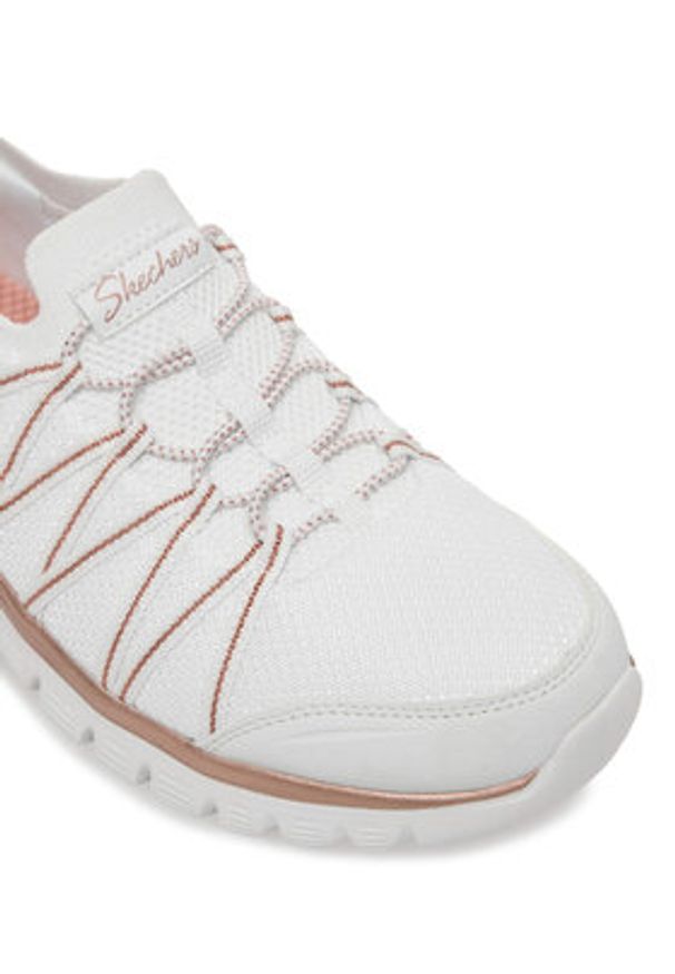 skechers - Skechers Sneakersy Graceful 100888/WTRG Biały. Kolor: biały. Materiał: materiał