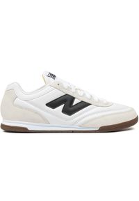 Buty unisex New Balance URC42LA – białe. Okazja: na co dzień. Kolor: biały. Materiał: skóra, guma, materiał. Szerokość cholewki: normalna #1