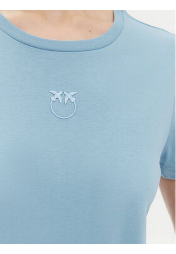 Pinko - PINKO T-Shirt 100355 A2HN Niebieski Regular Fit. Kolor: niebieski. Materiał: bawełna
