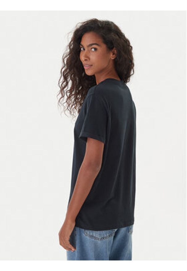 Roxy T-Shirt Oceanregular ERJZT06078 Czarny Regular Fit. Kolor: czarny. Materiał: bawełna