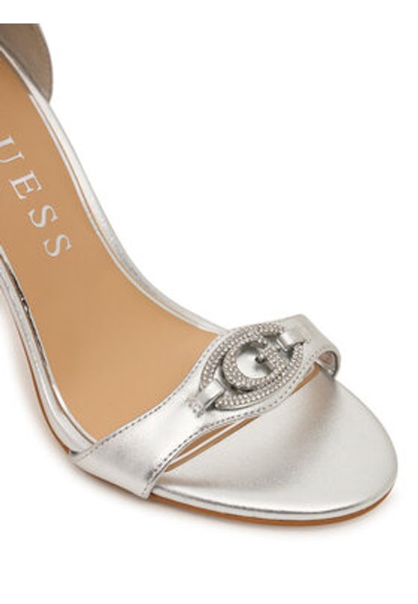 Guess Sandały FLJKBB LEL03 Srebrny. Kolor: srebrny. Materiał: skóra