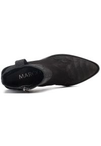 Marco Shoes Czarne botki z naturalnego zamszu bez ocieplenia. Kolor: czarny. Materiał: zamsz #3