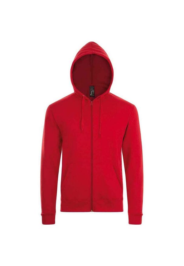 SOL'S - Bluza Z Kapturem Dla Dorosłych Unisex Stone. Typ kołnierza: kaptur. Kolor: czerwony