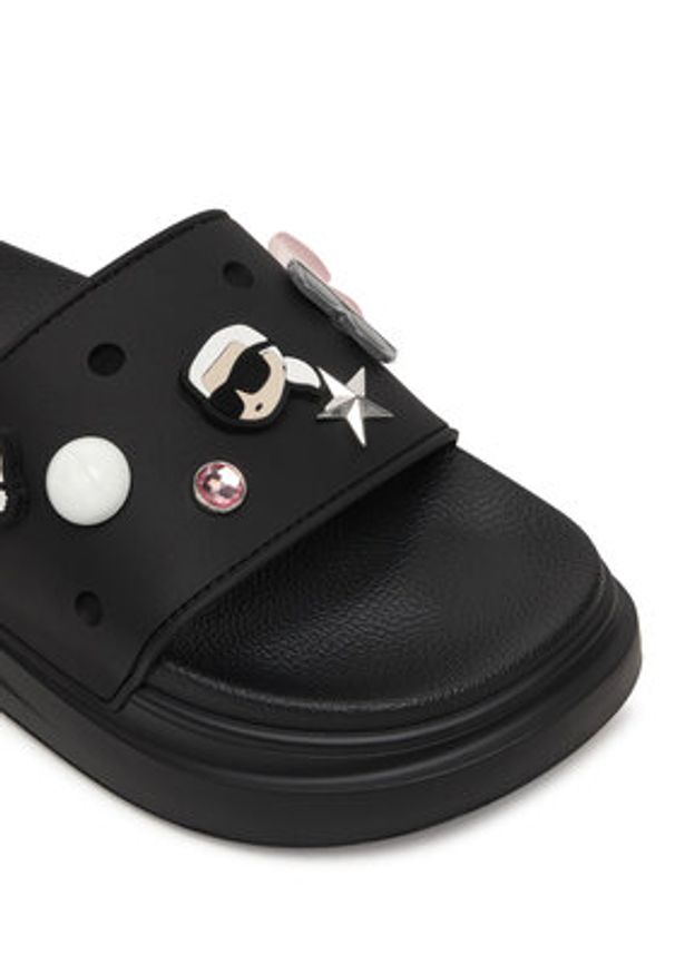 Karl Lagerfeld - KARL LAGERFELD Klapki KL88826 Czarny. Kolor: czarny. Materiał: syntetyk