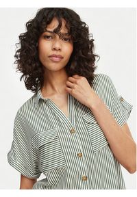 Vero Moda Koszula Bumpy 10310139 Zielony Regular Fit. Kolor: zielony. Materiał: wiskoza #5