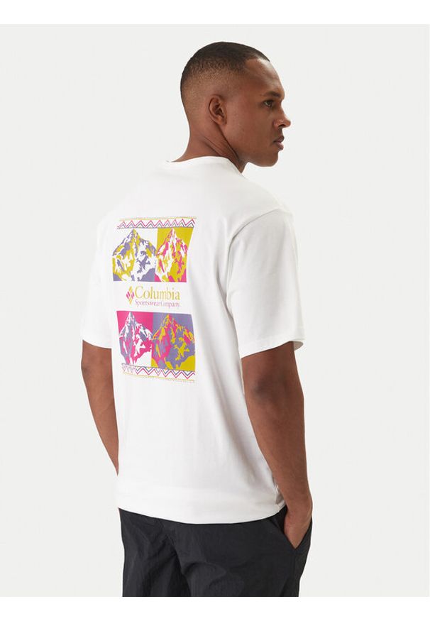 columbia - Columbia T-Shirt CSC™ Heavyweight Iconic 2155061 Biały Relaxed Fit. Kolor: biały. Materiał: bawełna