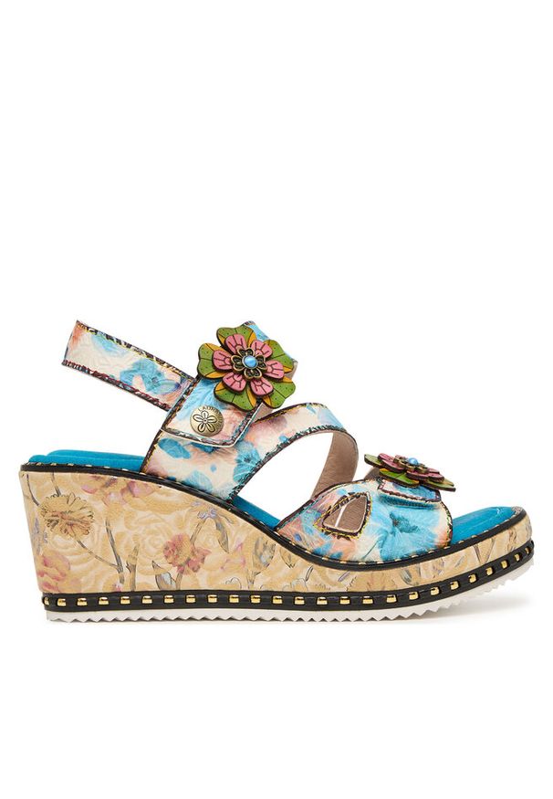 Sandały Laura Vita. Wzór: kolorowy