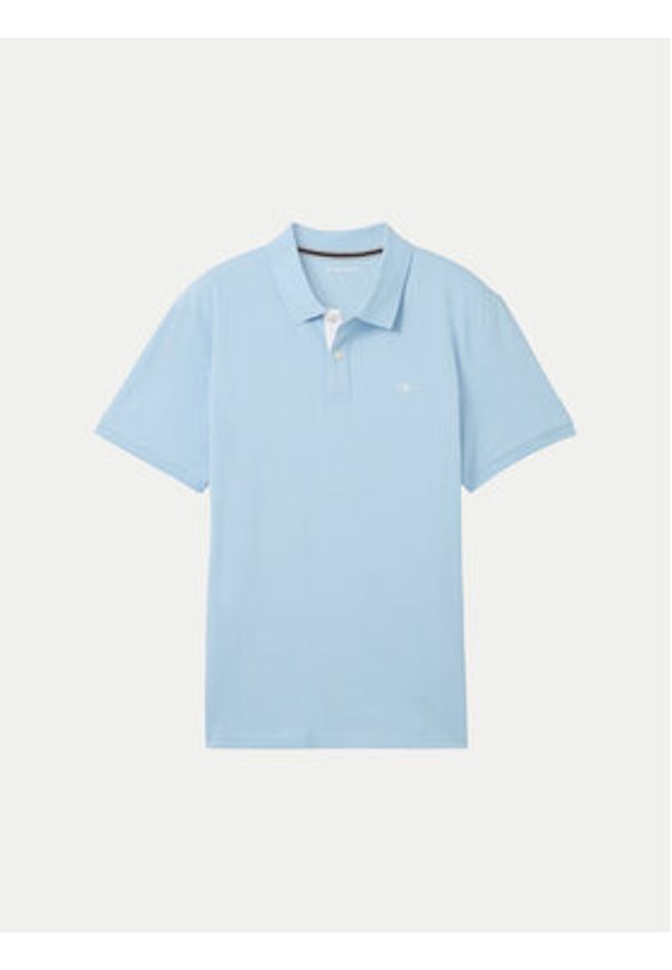 Tom Tailor Polo 1031006 Błękitny Regular Fit. Typ kołnierza: polo. Kolor: niebieski. Materiał: bawełna
