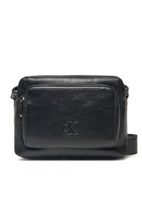 Calvin Klein Jeans Saszetka Tumbled Camera Bag Pu K50K512988 Czarny. Kolor: czarny. Materiał: skóra