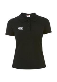 CANTERBURY - Damska koszulka polo Canterbury Waimak. Okazja: na co dzień. Typ kołnierza: polo. Kolor: czarny. Styl: casual