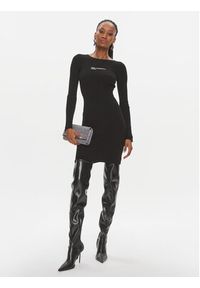 Karl Lagerfeld Jeans Sukienka dzianinowa 240J1310 Czarny Slim Fit. Kolor: czarny. Materiał: dzianina, syntetyk #4