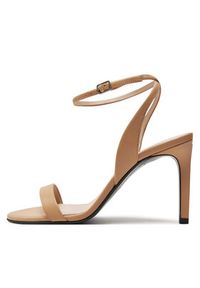 Calvin Klein Sandały Heel Sandal 90 Lth HW0HW01945 Beżowy. Kolor: beżowy. Materiał: skóra #6