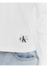 Calvin Klein Jeans Bluzka J20J221596 Biały Slim Fit. Kolor: biały. Materiał: bawełna #2