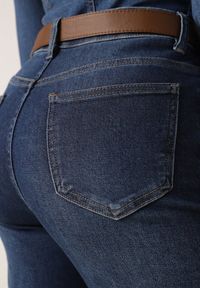 Born2be - Niebieskie Szerokie Jeansy Regular Waist z Bawełną i Dodatkiem Wiskozy Physoesa. Okazja: na co dzień. Kolor: niebieski. Wzór: gładki. Styl: casual, klasyczny #3