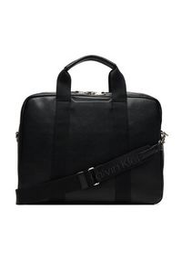 Calvin Klein Torba na laptopa Cargo Laptop Bag LV04D3272G Czarny. Kolor: czarny. Materiał: skóra