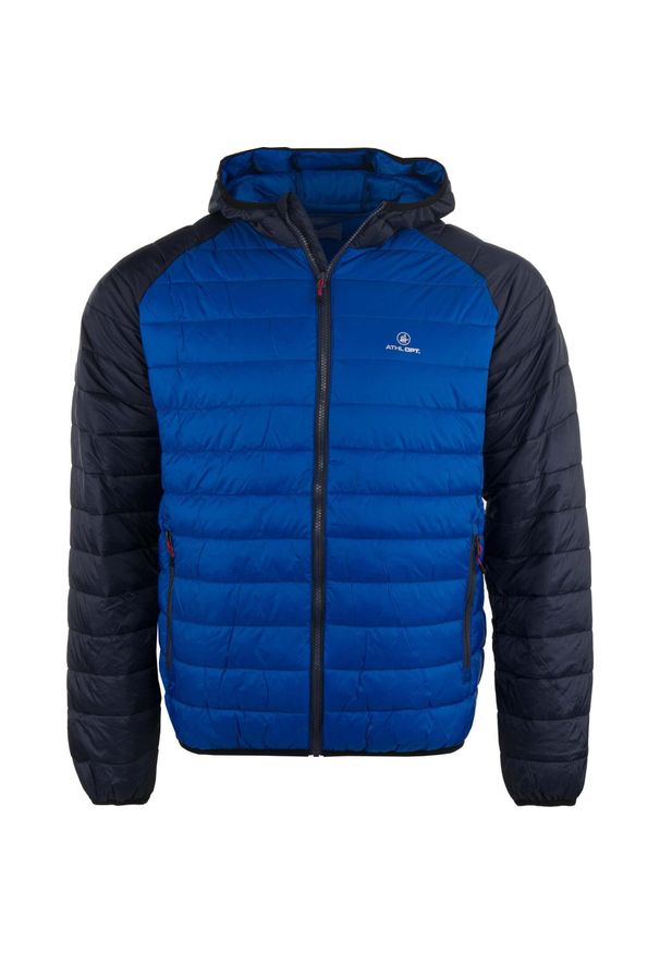 ZERO FRICTION - Kurtka męska Athl DPT Tobias z kapturem — 100% nylon ripstop. Typ kołnierza: kaptur. Kolor: niebieski, wielokolorowy, czarny. Materiał: nylon. Sport: turystyka piesza