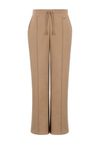 Ochnik - Damskie spodnie dresowe z przeszyciem. Kolor: beżowy. Materiał: bawełna #3