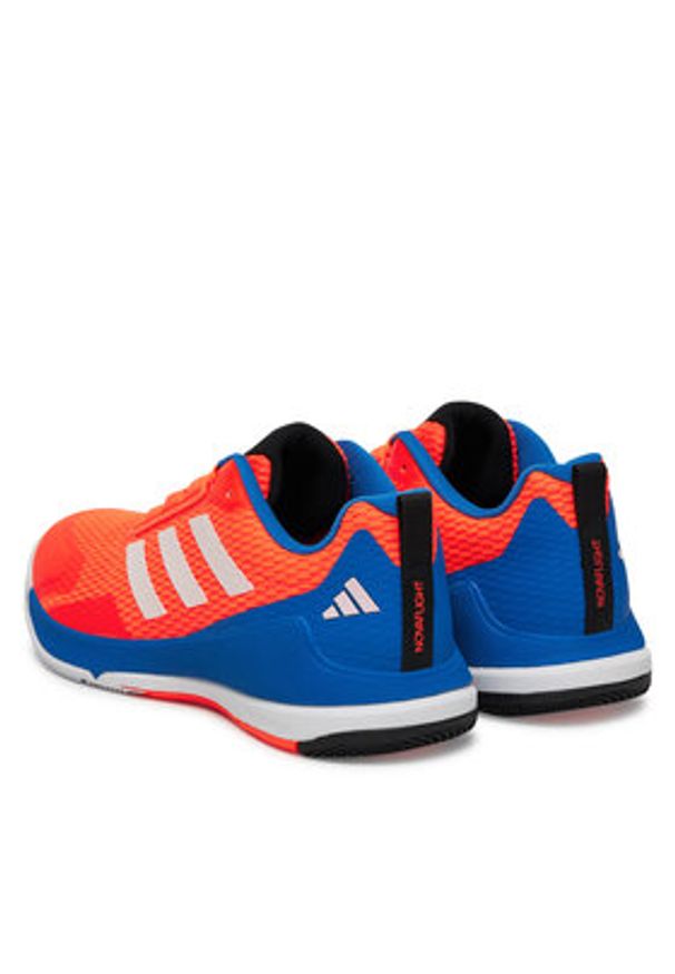 Adidas - adidas Buty halowe Novaflight 2 Indoor JP7272 Pomarańczowy. Kolor: pomarańczowy. Materiał: materiał