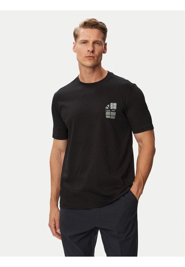 BOSS T-Shirt Te_Blueprint 50566628 Czarny Regular Fit. Kolor: czarny. Materiał: bawełna