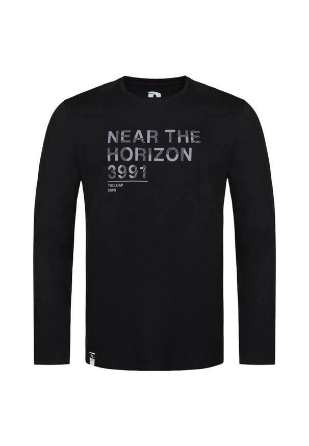 Lowa - Męska koszulka T-shirt Alfons Black M - Bawełniana i casualowa. Okazja: na co dzień. Kolor: czarny. Materiał: bawełna. Długość rękawa: długi rękaw. Styl: casual