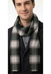 V. Fraas - Szalik Czarno-Szary w Kratkę, Miękki, Firmy V.Fraas -Cashmink- Elegancki, Męski. Kolor: brązowy, wielokolorowy, beżowy. Materiał: syntetyk, materiał, wełna, poliakryl, tkanina. Wzór: kratka. Sezon: lato. Styl: elegancki #3