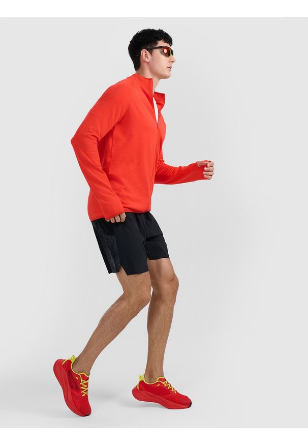 4f - 4F Niskie buty do biegania Flow Run 1.0 męskie - czerwone 49. Okazja: na co dzień, do domu. Wysokość cholewki: przed kostkę. Kolor: czerwony. Materiał: guma, poliester, materiał. Szerokość cholewki: normalna. Sport: bieganie