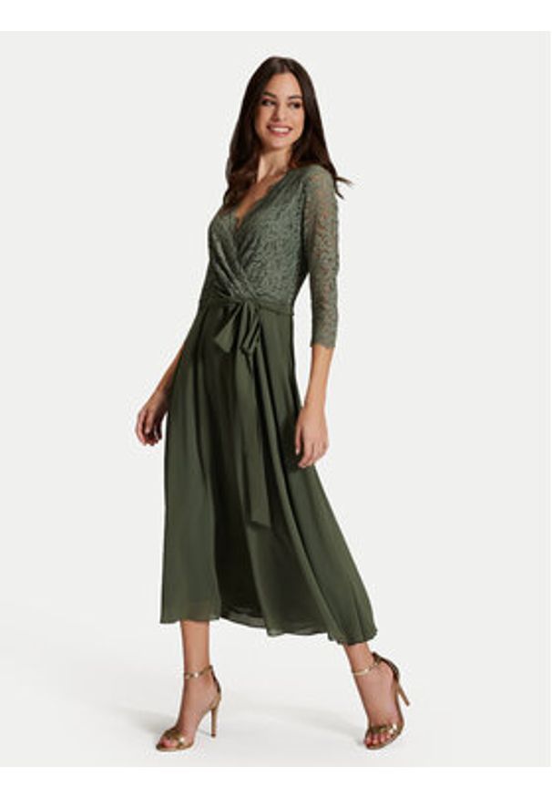 Swing Sukienka koktajlowa 5AH16800 Zielony Regular Fit. Kolor: zielony. Materiał: syntetyk. Styl: wizytowy