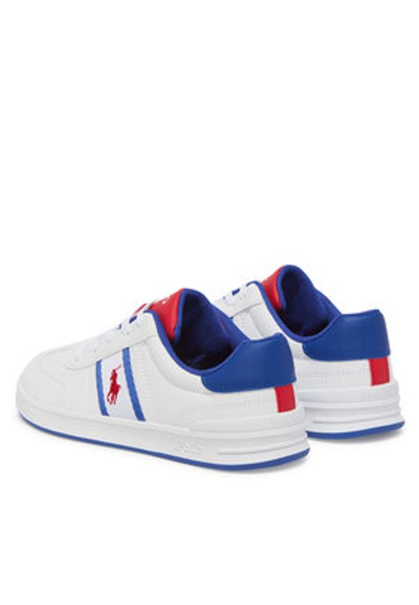 Polo Ralph Lauren Sneakersy Heritage Court III T-Toe RL02475103 Biały. Kolor: biały. Materiał: skóra