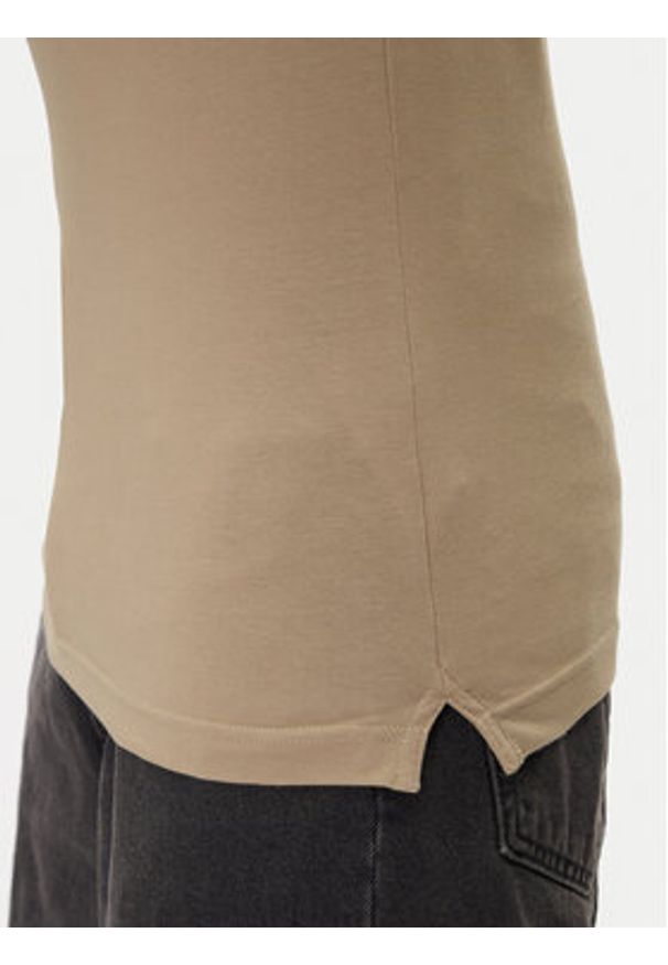Calvin Klein Jeans Polo J30J315603 Beżowy Slim Fit. Typ kołnierza: polo. Kolor: beżowy. Materiał: bawełna