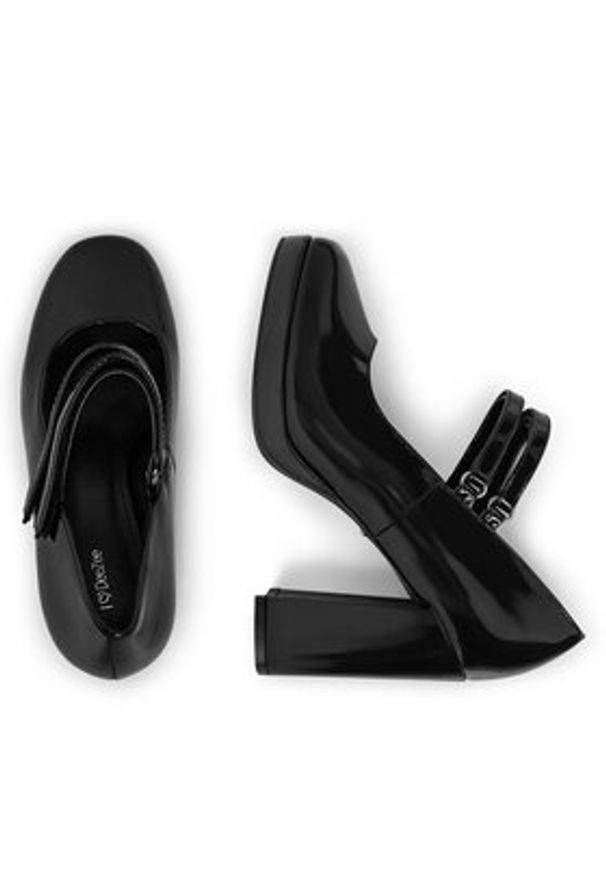 DeeZee Czółenka F3767-2 Czarny. Kolor: czarny. Materiał: skóra