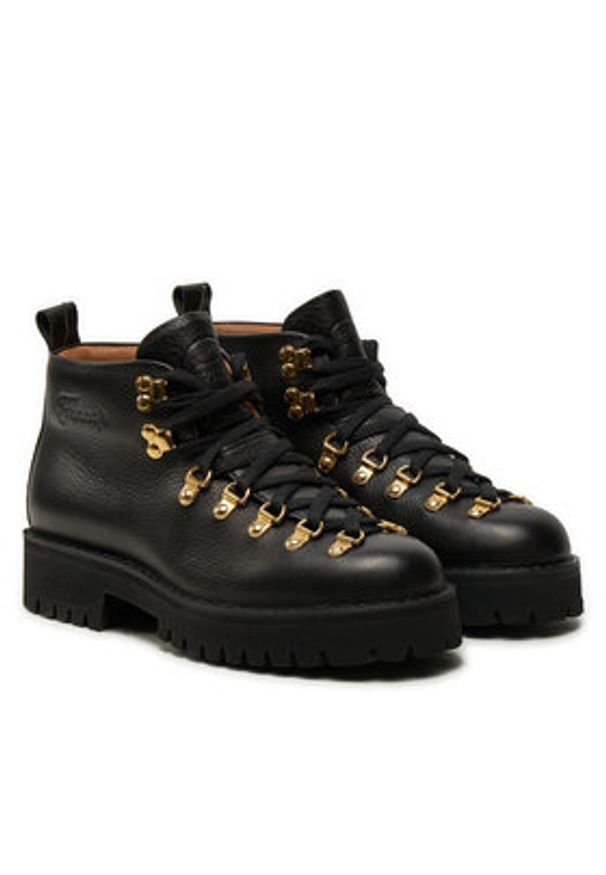 Fracap Trapery Magnifico M120 Czarny. Kolor: czarny. Materiał: skóra