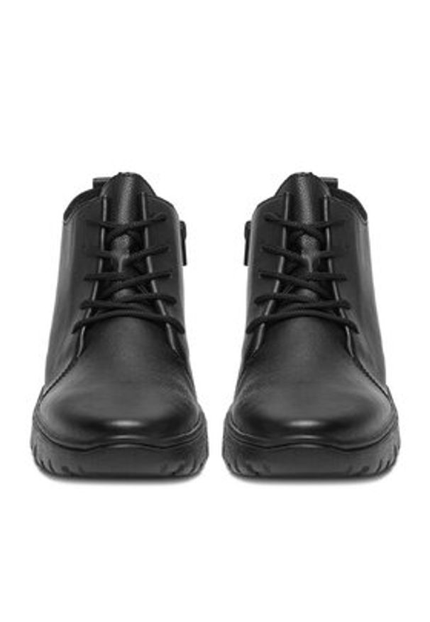 Rieker Trzewiki N1331-00 Czarny. Kolor: czarny. Materiał: syntetyk, skóra