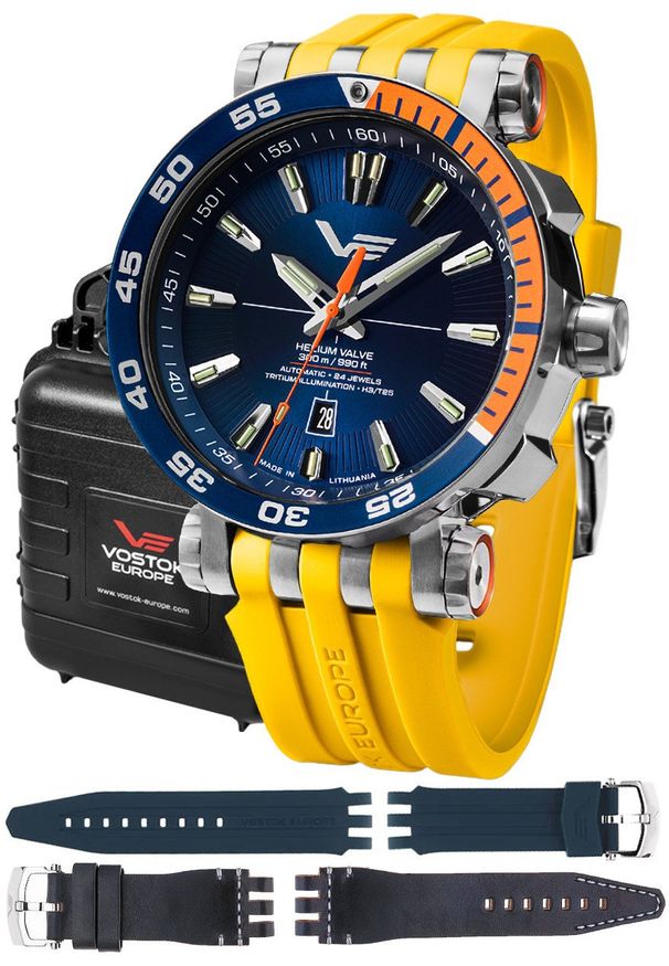 Zegarek męski Vostok Europe NH35A-575A715SY żółty. Kolor: żółty