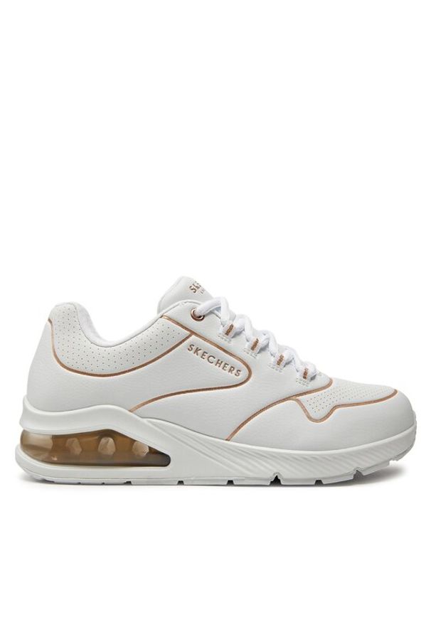 skechers - Skechers Sneakersy Golden Trim 155637/WTGD Biały. Kolor: biały. Materiał: skóra